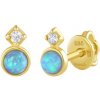 Silvego Zlaté náušnice kôstky Candice s modrým syntetickým opálom a Brilliance Zirconia FNN33060GYOB Silvego Zlaté náušnice kôstky Candice s modrým syntetickým opálom a Brilliance Zirconia FNN33060GYOB