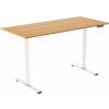 AlzaErgo Table ET2 Core biely + doska 140 × 80 cm bambusová AlzaErgo Table ET2 Core biely + doska 140 × 80 cm bambusová