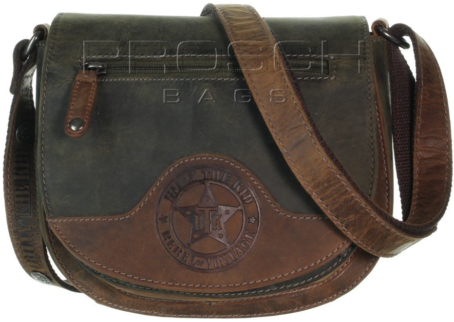 GreenBurry kožená kabelka 0853-30 Khaki/Brown
