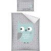 Obliečky do postieľky Sova tyrkysová 100/135, 40/60 Obliečky do postieľky Sova tyrkysová 100/135, 40/60