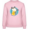 AWDis Sweat Mikina - Motív - Pivo so smrtkou - Bábätkovská ružová - XL - Dámske AWDis Sweat Mikina - Motív - Pivo so smrtkou - Bábätkovská ružová - XL - Dámske