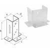Domax PSP DX zaskrutkovacia pätka stĺpika so štvorcovou základňou otvorená 150 - 151 x 152 x 231 x 2.5 mm 10 ks