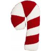 MICA Vianočný vankúš Candy Cane červeno-biely 27 x 11 x 45 cm MICA Vianočný vankúš Candy Cane červeno-biely 27 x 11 x 45 cm