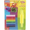 Teddies 12 ks modelíny / plastelíny s 2 ks vykrajovačom a valčekom