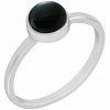 Eppi Zlatý minimalistický prsten s čiernym opálom Sevita R38575 Eppi Zlatý minimalistický prsten s čiernym opálom Sevita R38575