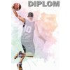 DIP152 - Diplom papier - basketbal - A4 DIP152 - Diplom papier - basketbal - A4