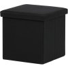 Autronic - Taburet s úložným prostorem, látka černá - TAB-461 BK2 Autronic - Taburet s úložným prostorem, látka černá - TAB-461 BK2