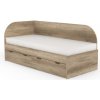 DRE Posteľ REA Gary 90x200cm - dub canyon - ľavý roh DRE Posteľ REA Gary 90x200cm - dub canyon - ľavý roh