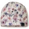 ESITO Jarná čiapka Violet flowers Cream smotanová