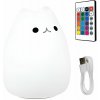 Izoxis 15142 Nočná RGB lampička dotyková mačiatko USB 1200mAh s diaľkovým ovládaním Izoxis 15142 Nočná RGB lampička dotyková mačiatko USB 1200mAh s diaľkovým ovládaním