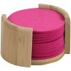 KESPER KESPER Podložky 12ks, priemer 10cm, bambus/plsť, ružová farba KESPER KESPER Podložky 12ks, priemer 10cm, bambus/plsť, ružová farba