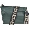 NovaKabelka.sk Batilda Verde Scura s prídavným popruhom II kožená talianska crossbody kabelka zelená NovaKabelka.sk Batilda Verde Scura s prídavným popruhom II kožená talianska crossbody kabelka zelená