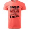 1965 v kocke - Klasické pánske tričko vyššej gramáže - M ( Korálová ) 1965 v kocke - Klasické pánske tričko vyššej gramáže - M ( Korálová )