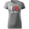 T-ričko I Love Alfa Romeo dámske tričko Farba trička: Tmavosivá, Farba potlače: Biela, Veľkosť: XXL T-ričko I Love Alfa Romeo dámske tričko Farba trička: Tmavosivá, Farba potlače: Biela, Veľkosť: XXL