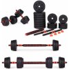 ModernHome Nastaviteľné činky 2 x 15 kg činka set, 30 kg tyč ModernHome Nastaviteľné činky 2 x 15 kg činka set, 30 kg tyč