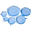 Pokrievka/viečko silikónové, sada 6ks,mix veľkostí, modrá Pokrievka/viečko silikónové, sada 6ks,mix veľkostí, modrá