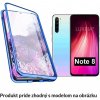 Luxria Double Glass Magnetic - Modré presklené magnetické púzdro pre Xiaomi Pre Xiaomi: Redmi Note 8 Luxria Double Glass Magnetic - Modré presklené magnetické púzdro pre Xiaomi Pre Xiaomi: Redmi Note 8