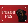 Rotvajler - Kovová tabuľka POZOR PES Rotvajler - Kovová tabuľka POZOR PES