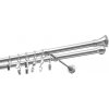 Dvojitá kovová garniža Nerez 150 cm - koncovka Monako Dvojitá kovová garniža Nerez 150 cm - koncovka Monako