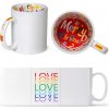 Motto Hrnček - Dúhový dizajn - Love, Love, Love - Veselé Vianoce - Standard - Darčeky Sublistar - 330ml Motto Hrnček - Dúhový dizajn - Love, Love, Love - Veselé Vianoce - Standard - Darčeky Sublistar - 330ml