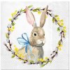 Servítky na DEKUPÁŽ - Rabbit with Catkins - 1ks Servítky na DEKUPÁŽ - Rabbit with Catkins - 1ks