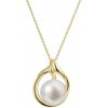Evolution Group Pôvabný zlatý náhrdelník s riečnou perlou 92P00033
