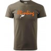 Climbing písací text - Klasické pánske tričko vyššej gramáže - M ( Army ) Climbing písací text - Klasické pánske tričko vyššej gramáže - M ( Army )