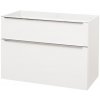 Mereo CN512S Mailo, kúpeľňová skrinka 101 cm, biela, chróm madlo