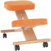 Tempo Kondela Ergonomická kľakačka, oranžová/buk, FLONET Tempo Kondela Ergonomická kľakačka, oranžová/buk, FLONET