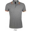 SOL´S PASADENA / Pánska polokošeľa - melange grey/orange XXL SOL´S PASADENA / Pánska polokošeľa - melange grey/orange XXL