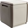 Artplast Plastový úložný box Linea Cube 1dílný - béžovohnědá