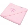 Detská froté osuška s výšivkou a kapuckou New Baby 80x80 ružová sloník Detská froté osuška s výšivkou a kapuckou New Baby 80x80 ružová sloník