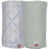 Lodger Swaddler Solid Matcha 2balenie 110 x 110 cm Peppermint/Blue Fogg