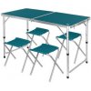 NILS CAMP Sada skladacieho kempingového stola a stoličiek NC1633 Blue NILS CAMP Sada skladacieho kempingového stola a stoličiek NC1633 Blue