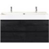Kúpeľňový nábytkový set Sanox Maxx XL farba čela black oak ŠxVxH 121 x 170 x 45,5 cm s keramickým dvojitým umývadlom Kúpeľňový nábytkový set Sanox Maxx XL farba čela black oak ŠxVxH 121 x 170 x 45,5 cm s keramickým dvojitým umývadlom