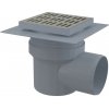 Alcadrain APV12 - Podlahová vpusť 150×150/110 mm bočná, mriežka nerez, límec 2. úrovne izolácie, vodná zápachová uzávera Alcadrain APV12 - Podlahová vpusť 150×150/110 mm bočná, mriežka nerez, límec 2. úrovne izolácie, vodná zápachová uzávera