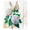 Darčeková taška kraft large 26,5x33,5x13 cm Romantic White Hydrangeas