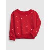 GAP Baby mikina so srdiečkami Červená 5YRS GAP Baby mikina so srdiečkami Červená 5YRS