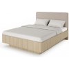 Wilsondo Manželská posteľ s čalúneným čelom Viki 160x200 - dub barista Wilsondo Manželská posteľ s čalúneným čelom Viki 160x200 - dub barista