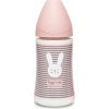 Fľaša Suavinex Hygge Baby ružová s motívom zajačika, 270 ml Fľaša Suavinex Hygge Baby ružová s motívom zajačika, 270 ml