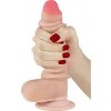 Lovetoy Sliding-Skin dvojvrstvový dildo 18 cm prírodná farba