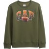 Chlapčenská mikina GAP, V-FA LOGO CREW Khaki,Oranžová L Chlapčenská mikina GAP, V-FA LOGO CREW Khaki,Oranžová L
