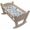 DREVENÁ KOLÍSKA pre bábiky NELAKOVANÁ + POSTEĽNÁ BIELIZEŇ DREVENÁ KOLÍSKA pre bábiky NELAKOVANÁ + POSTEĽNÁ BIELIZEŇ