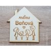 LYMFY | Menovka na dvere domček 120mm | prírodné drevo LYMFY | Menovka na dvere domček 120mm | prírodné drevo