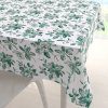 Biante Teflónový štvorcový obrus TF-091 Zelené kvety na bielom 80x80 cm Biante Teflónový štvorcový obrus TF-091 Zelené kvety na bielom 80x80 cm