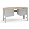 Dielenský pracovný stôl G7, buková škárovka, 1700 x 800 x 840 mm, 2x kontajner, 6 zásuviek, sivá Dielenský pracovný stôl G7, buková škárovka, 1700 x 800 x 840 mm, 2x kontajner, 6 zásuviek, sivá