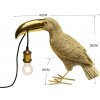 Kare stolová lampa Toucan, zlatá, výška 42 cm, E27 - 56858 Kare stolová lampa Toucan, zlatá, výška 42 cm, E27 - 56858