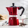 BIALETTI Moka Express pre 6 šálok espresso (6 tz) červená - hliníkový tlakový kávovar BIALETTI Moka Express pre 6 šálok espresso (6 tz) červená - hliníkový tlakový kávovar