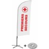 Jansen Display Kompletní sada reklamní vlajky ve tvaru křídla, První pomoc, francouzština Křížová Základna, 1273 x 3030 mm Jansen Display Kompletní sada reklamní vlajky ve tvaru křídla, První pomoc, francouzština Křížová Základna, 1273 x 3030 mm