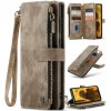 Multifunkčné peňaženkové puzdro CaseMe Zipper na Samsung Galaxy S23 FE - Hnedá Multifunkčné peňaženkové puzdro CaseMe Zipper na Samsung Galaxy S23 FE - Hnedá